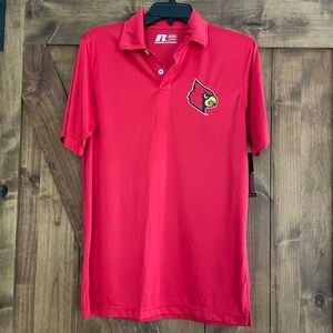 Louisville Cardinals Athletic Polo Men’s (‎ large medium and small) Short Sleeve